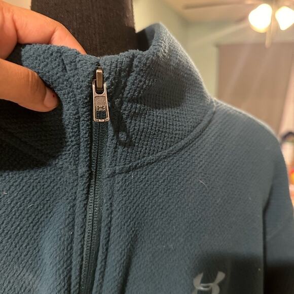 Under Armour Turquoise Half-Zip Fleece Sweater | Cozy Sport Layer - Picture 5 of 10